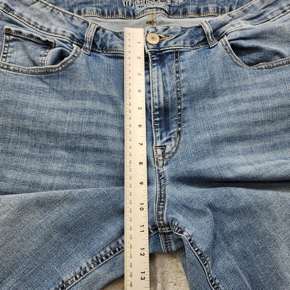 Maurices M Jeans Womens 18W Blue High Rise Curvy Slim Bootcut Stretch Casual - Picture 12 of 15